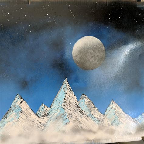 Moon And Mountains Rspraypaint