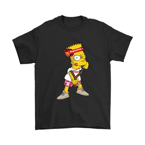 Bart Simpson Gucci Supreme Mens T Shirt Cotton Hoodie Cotton Fleece T Shirt Women T Shirts