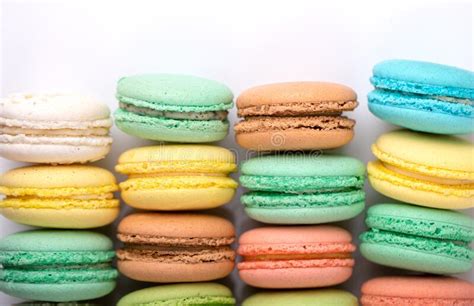Background Of Colored Macaroons Stock Photo Image Of Pastel Dessert