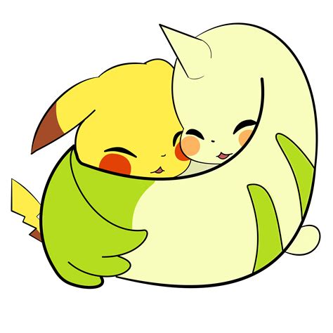Pikachu And Terriermon Hug By Midorisep On Deviantart