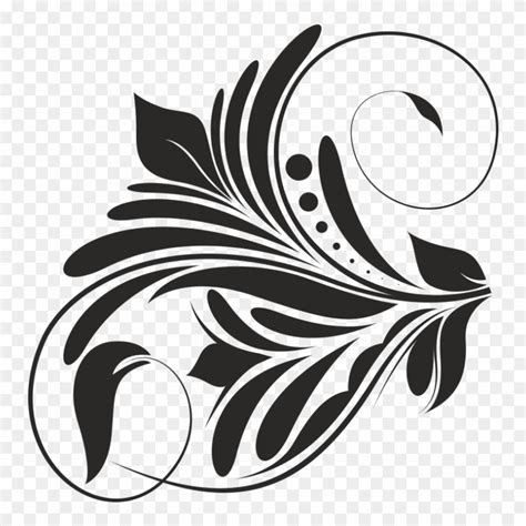 Vector Swirl Designs Design Black And White Png Clipart 1740428