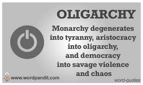 Quote For Oligarchy