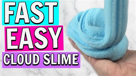 Fast Easy Cloud Slime Recipe New Cloud Slime Tutorial Youtube