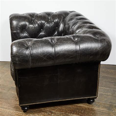 Cheap tufted leather dining chair find tufted leather. Chesterfield Oversized Tufted Armchair in Original Black ...