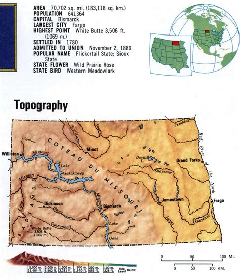 North Dakota Physical Map And North Dakota Topographi Vrogue Co