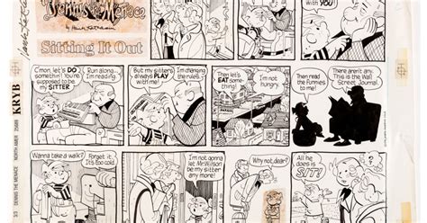 Dennis The Menace Original Strip Looking For A Mr Wilson To Bother