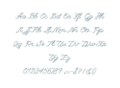 Pretty Slim Script Embroidery Font Formats Bx Which Converts To 17 Ma