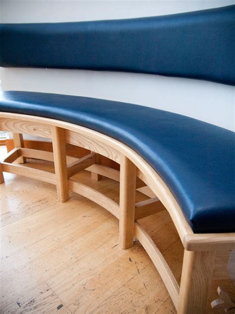 Vinyl Covered Curved Bench Seating Windermere Upholstery