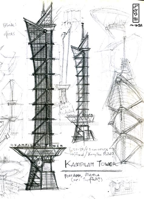 Kampilan Tower Sketch By Mirisu92 On Deviantart