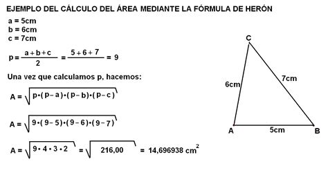 Formula Para Calcular Area De Un Triangulo Conociendo Sus Lados