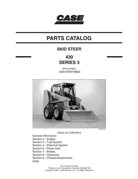 Case 430 Series 3 Skid Steer Part Manual Pdf Download Service Manual