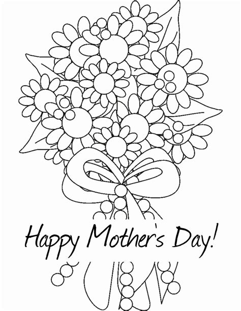 28 Bouquet Of Flowers Coloring Page In 2020 With Images Mothers Day