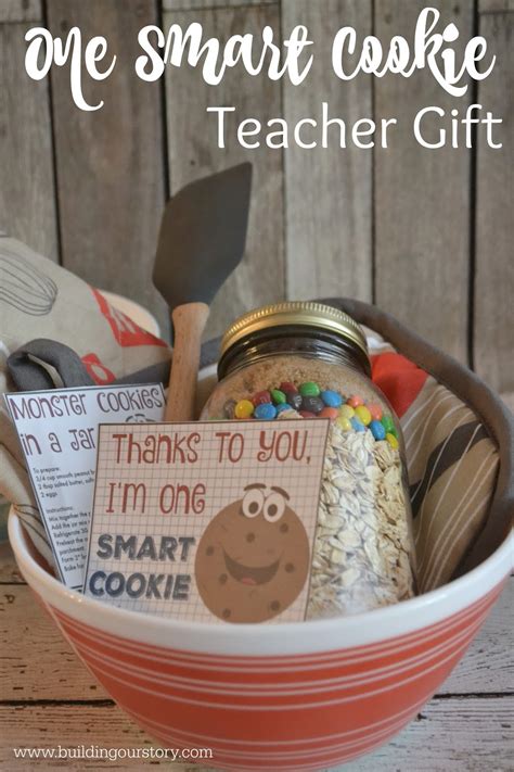 My kids absolutely love making homemade diy teacher gifts during the summer and are always so proud to hand take a peek at these 10 fun end of yer teacher gifts they'll love and you'll be at the head of the class all year! One Smart Cookie - End of the Year Teacher Gift | Building ...