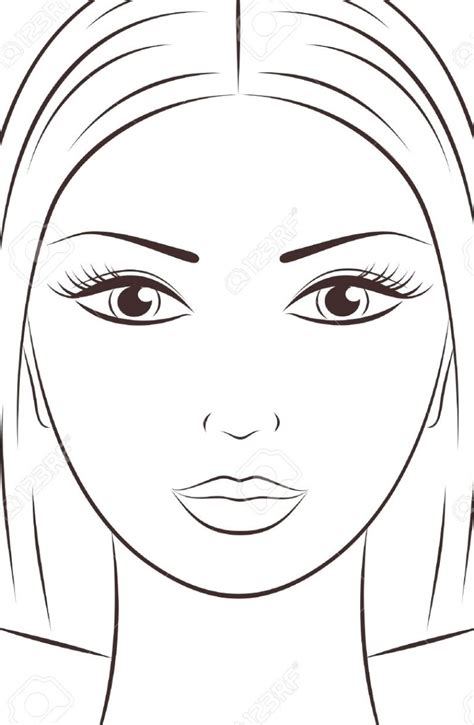 Med Tech Female Face Drawing Face Drawing Face Illustration