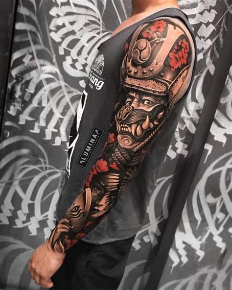 Warrior Tattoo Sleeve Samurai Tattoo Sleeve Tiger Tattoo Sleeve Men