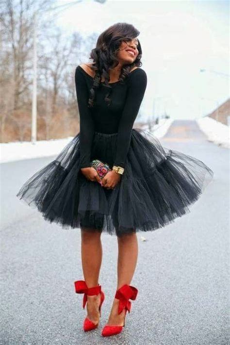 40 Feminime Look Black Tulle Skirt Outfits Ideas 22 Fiveno Tulle