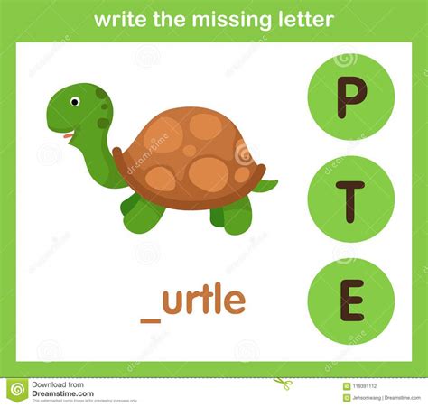 Write the missing letter stock vector. Illustration of missing - 119391112