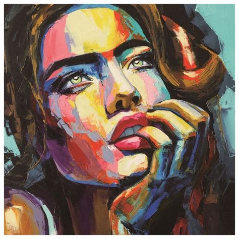 Captured In Thought Abstract Portrait Painting Human Painting