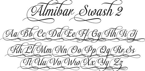 Almibar Swash 2 Lettering Alphabet Elegant Script Fonts Lettering Fonts