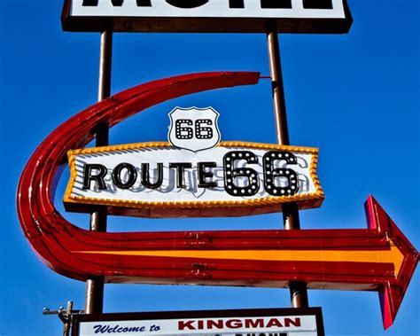 Route 66 Neon Sign Neon Motel Sign Route By Aroundtheglobeimages
