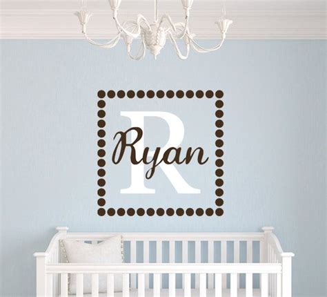 Polka Dot Monogram With Initial And Name Vinyl By PlayOnWalls Decal