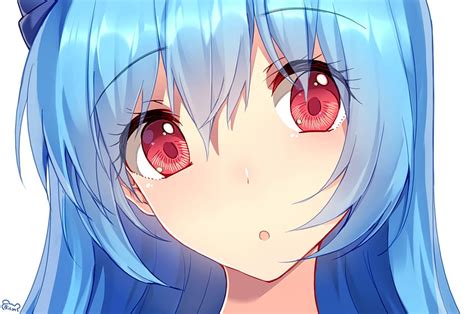 2560x1700 Anime Girl Face View Close Red Eye Anime Girls Hd