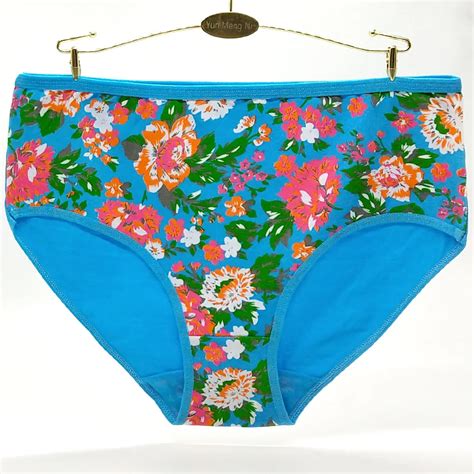 6pcslot 4xl Women Underwear Plus Size Sale Items Panties Cotton Printed Intimate Briefs