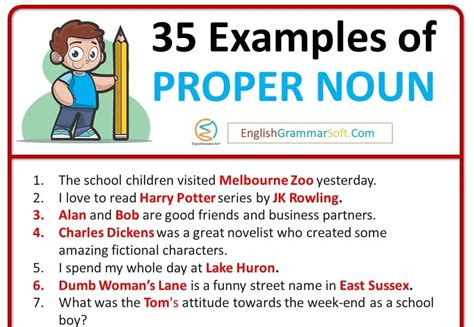 Examples Of Proper Nouns 35 Sentences Englishgrammarsoft