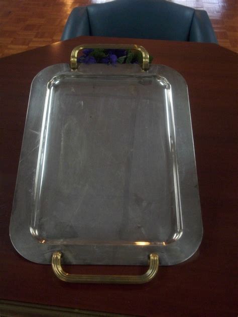 National silver on copper dish, national silver bread tray, bread tray, morethebuckles. ANTIQUE-Heavy Sheffield Large Silver Plate On Copper ...