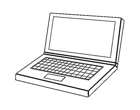 Computer Laptop Coloring Page