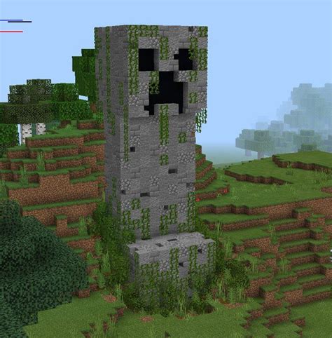 A Creeper Statue I Made On Mobile What Do You Think