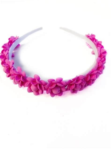 Floral Hair Band Hair Band In Pink Color Hair Band In Blue Etsy