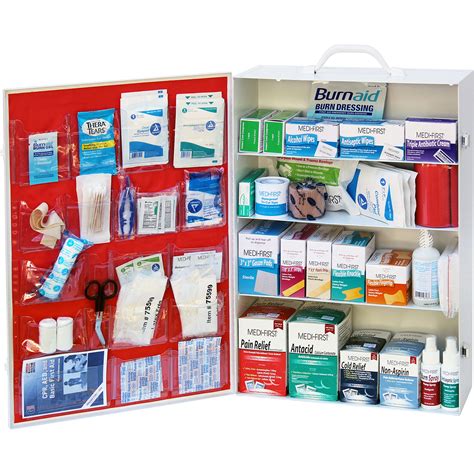 Medique 4 Shelf First Aid Cabinet Kit For The Workplace — Serves Up To