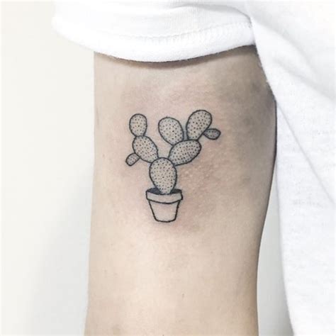 Watch the video explanation about stick and poke tattoos (how to shade) online, article, story, explanation, suggestion, youtube. Hand poked cactus tattoo by Alex Royce. | Small tattoos, Tattoos, Stick n poke tattoo