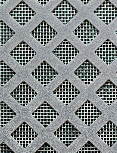 Perforated Metal Lattice Pewter 1x1m With Stainless Backing Mesh Cut