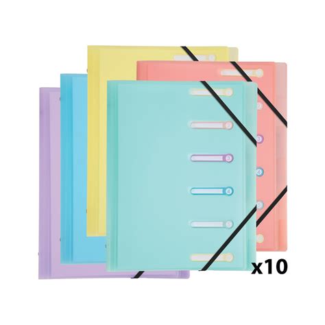 Exacompta Chromaline 3 Flap Multipart Files A4 Assorted Pack Of 10