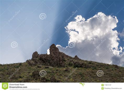 Sun Rays Over The Mountains Stock Image Image Of