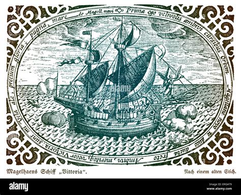 Ferdinand Magellans Ship The Victoria Fm Portuguese Explorer 1480