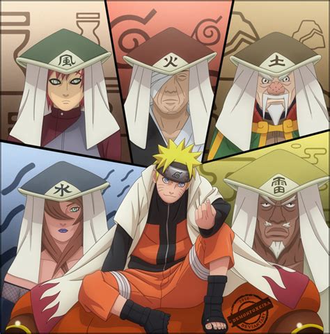 Naruto With The 5 Kages By Demonfoxkira On Deviantart