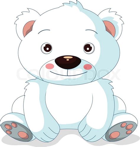 Vector Illustration Of Cute Polar Bear Stock Vector Colourbox