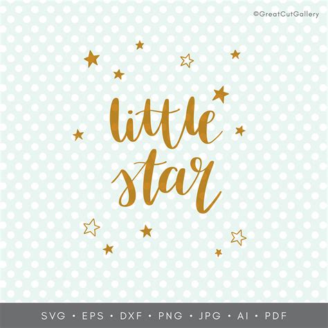 Little Star Svg Star Svg Baby Svg Birth Announcement Etsy