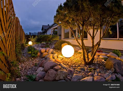 Home Garden Night Image And Photo Free Trial Bigstock