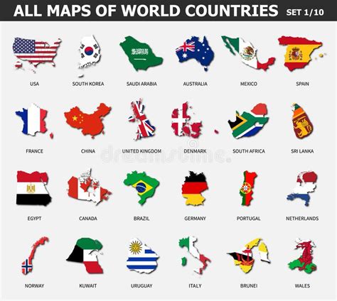 Karta över Afrika Med Alla Länder Vektor Illustrationer Illustration