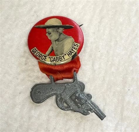 Vintage George Andgabbyand Hayes Pin With Miniature Gun 4999 Picclick