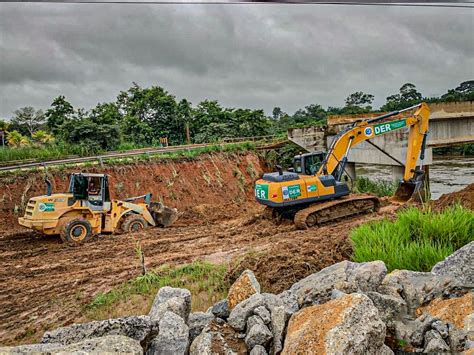 Estradas Transportes Serviços Públicos DER inicia aterro das