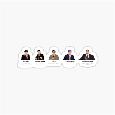 The Faces Of Michael Scott Sticker For Sale By Datfishcray Redbubble