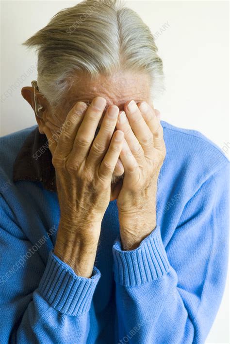 Depressed Elderly Man Stock Image M2451157 Science Photo Library