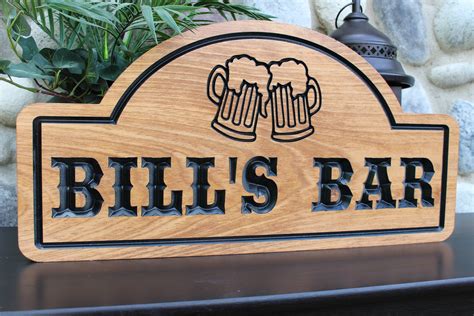 Personalized Bar Sign Custom Bar Sign Pub Bar Signs Home Bar Etsy
