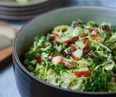 This honeycrisp apple salad recipe is vegetarian tasty delight and is packed with flavor. Honeycrisp Apple, Brussel Sprout, and Kale Salad | Stemilt