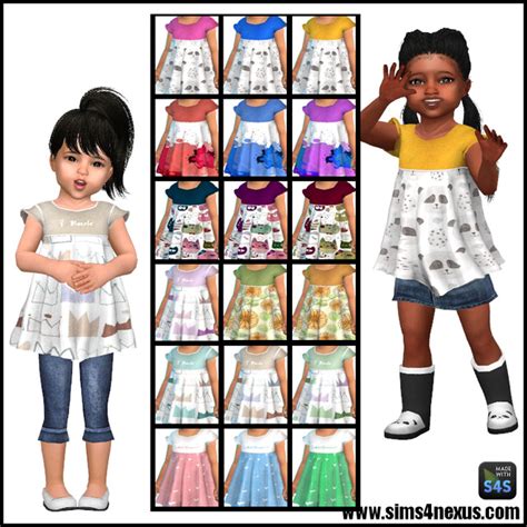Sims 4 Toddlers Cc — Sims4nexus Little Miss Patterns 2 A Top For